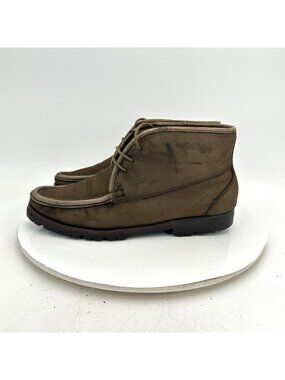 Salvatore Ferragamo Men Size 8C Brown Suede Leather Ankle Chukka Boot